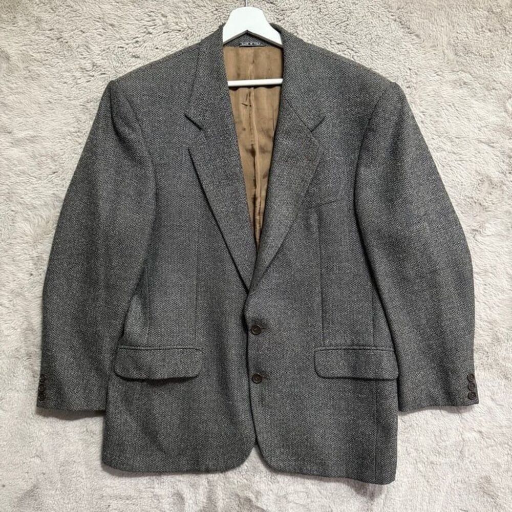 GianCarlo Lamberti Men's‎ Herringbone Blazer 42R Italy Business Career